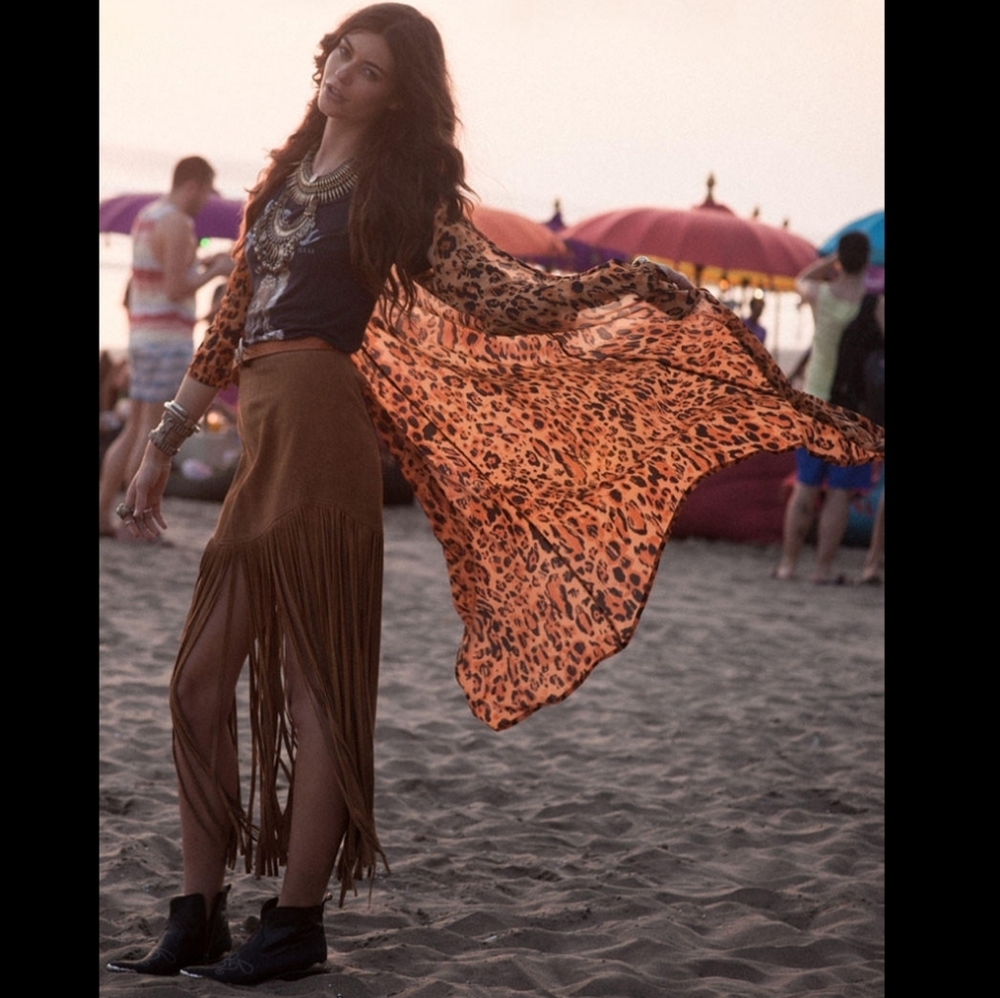 Wild Ones Duster Amber Kimono OS Spell Designs tan